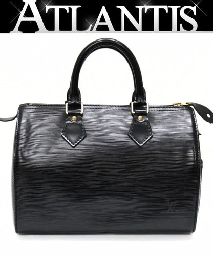 Louis Vuitton Speedy 25 Epi Handbag Black Size ONE SIZE