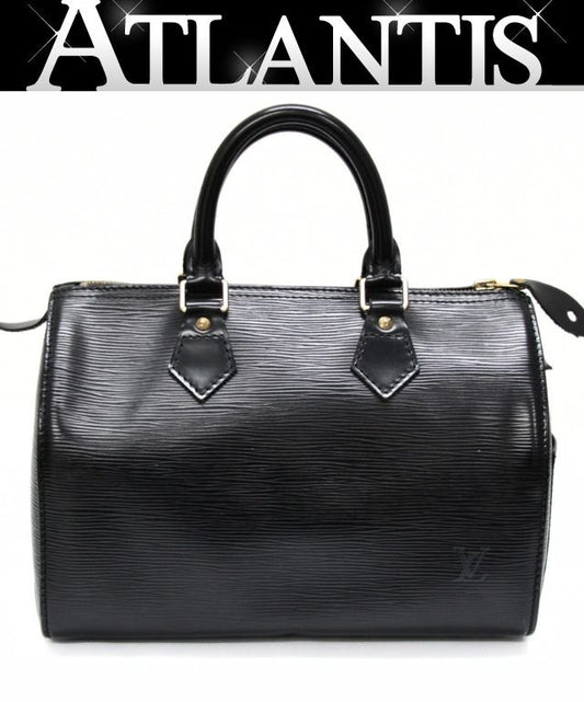 Louis Vuitton Speedy 25 Epi Handbag Black Size ONE SIZE