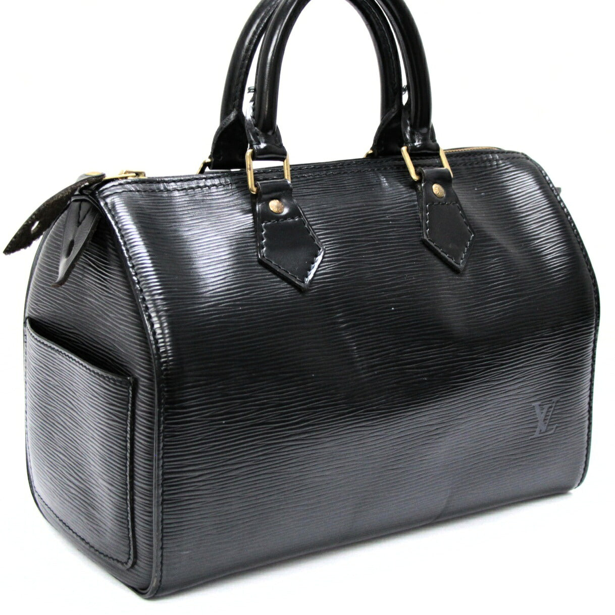 Louis Vuitton Speedy 25 Epi Handbag Black Size ONE SIZE