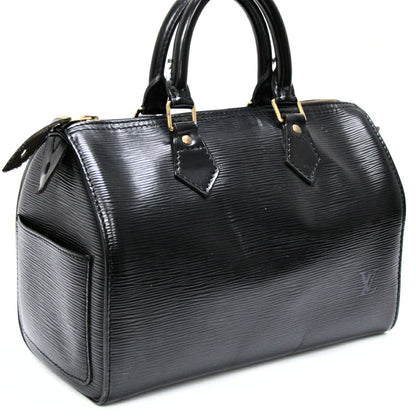 Louis Vuitton Speedy 25 Epi Handbag Black Size ONE SIZE