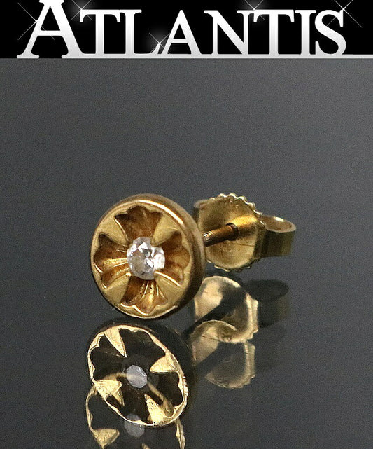 CHROME HEARTS 22K Negative CH Plus 1D Earring Size ONE SIZE