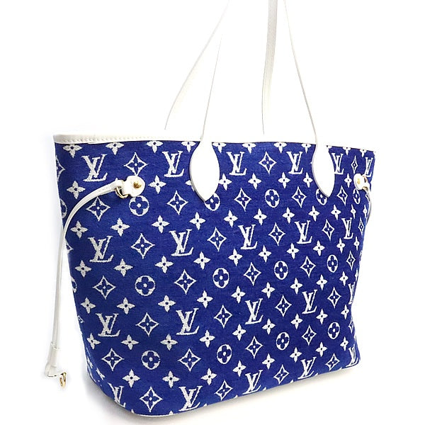 Louis Vuitton Neverfull MM Jacquard Bag Blue Size ONE SIZE