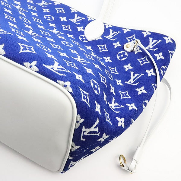 Louis Vuitton Neverfull MM Jacquard Bag Blue Size ONE SIZE