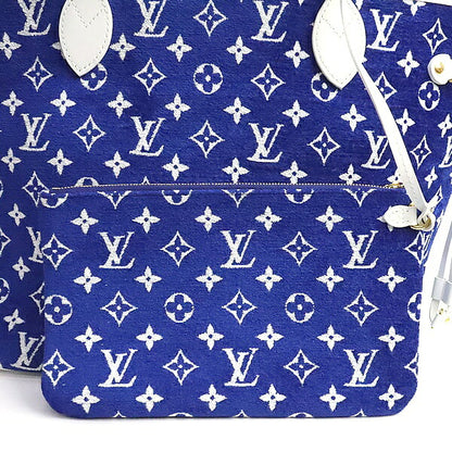 Louis Vuitton Neverfull MM Jacquard Bag Blue Size ONE SIZE