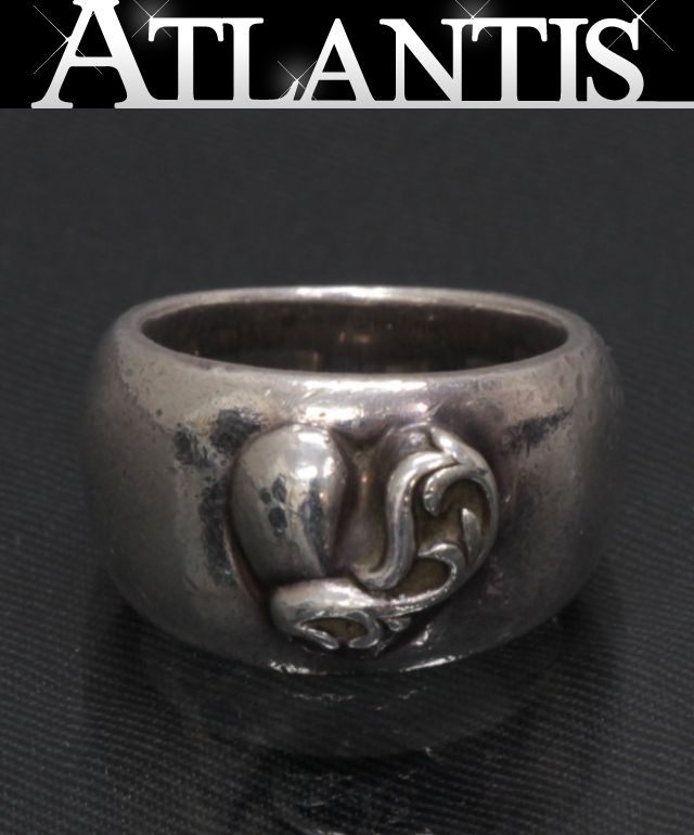 CHROME HEARTS Heart In Band Ring Silver SV925 Size ONE SIZE