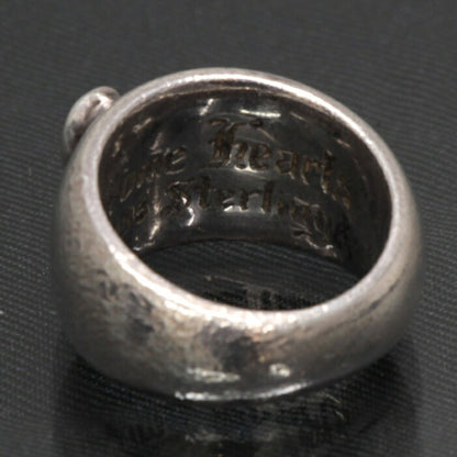 CHROME HEARTS Heart In Band Ring Silver SV925 Size ONE SIZE