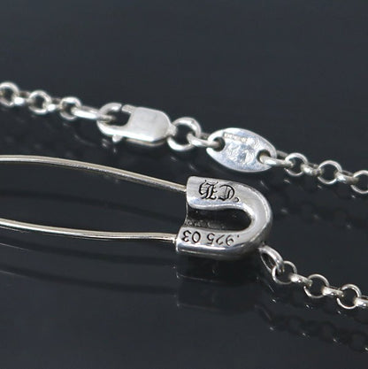 CHROME HEARTS Safety Pin Diamond Roll Chain Size ONE SIZE