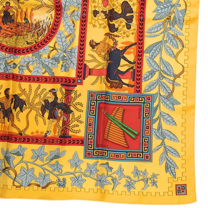 HERMES Carré 90 Silk "Musique des Dieux" Scarf Size ONE SIZE