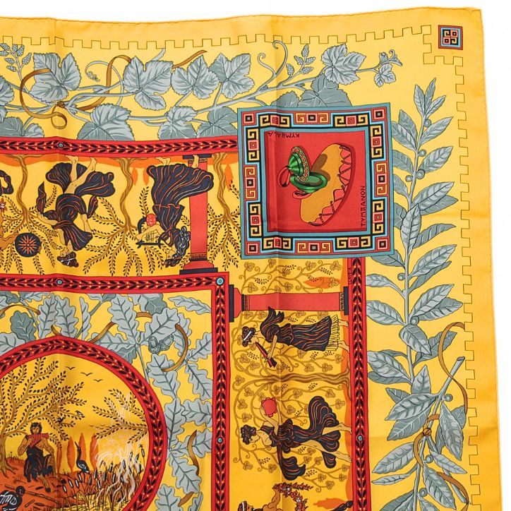 HERMES Carré 90 Silk "Musique des Dieux" Scarf Size ONE SIZE