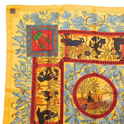 HERMES Carré 90 Silk "Musique des Dieux" Scarf Size ONE SIZE