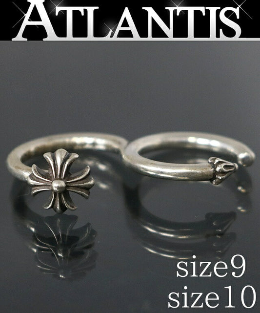 CHROME HEARTS CH Plus Knuckle Silver Ring Size US 5