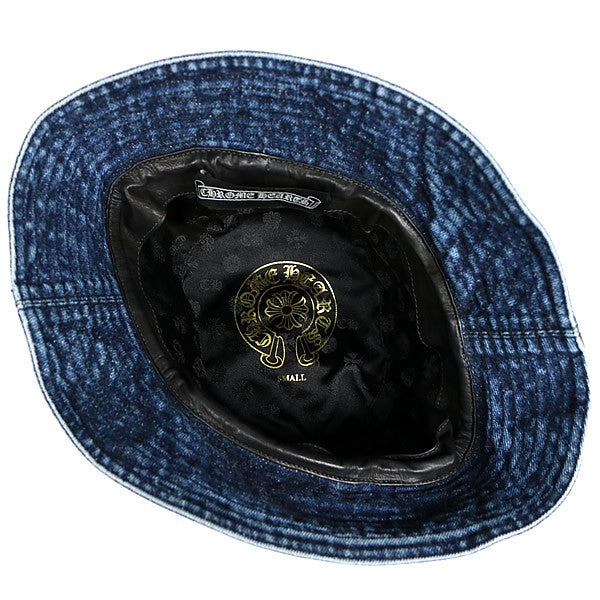 CHROME HEARTS CHUM Denim Cross Patch Bucket Hat Blue Size S