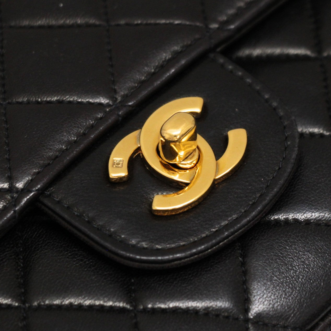 CHANEL Matelassé Top Handle Handbag Black Size ONE SIZE