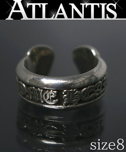 CHROME HEARTS Small Scroll Label Ring SV925 Size ONE SIZE