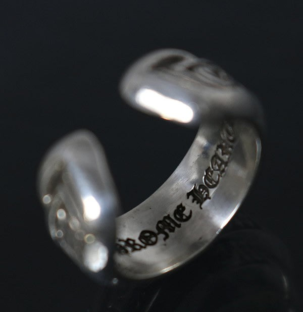 CHROME HEARTS Small Scroll Label Ring SV925 Size ONE SIZE
