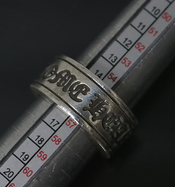 CHROME HEARTS Large Scroll Label Ring SV925 Size ONE SIZE