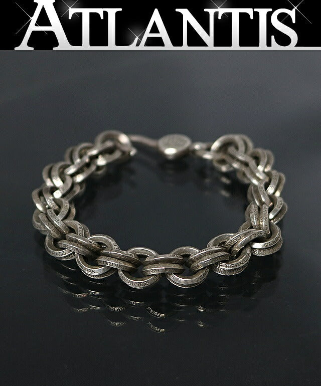 CHROME HEARTS Double B-Ring Silver Bracelet Size ONE SIZE