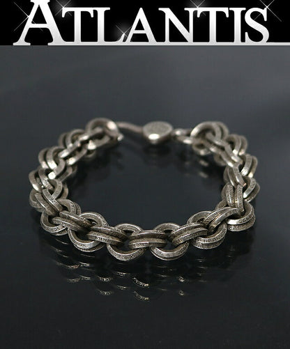 CHROME HEARTS Double B-Ring Silver Bracelet Size ONE SIZE