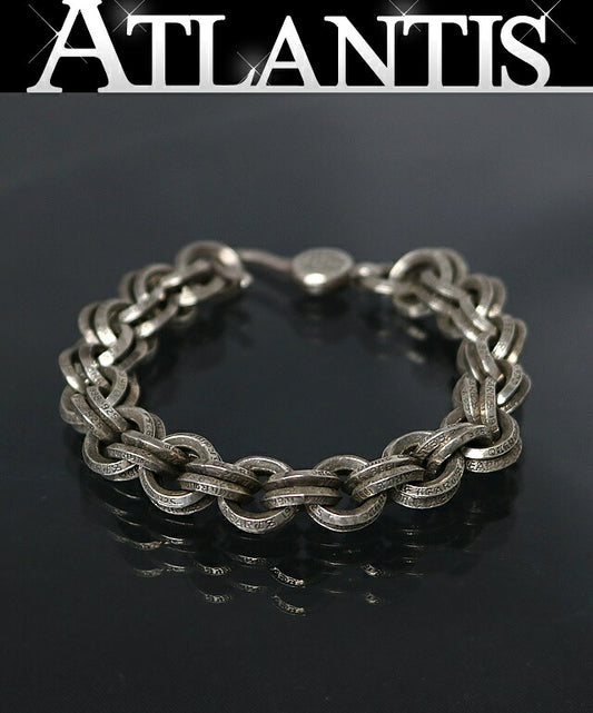 CHROME HEARTS Double B-Ring Silver Bracelet Size ONE SIZE
