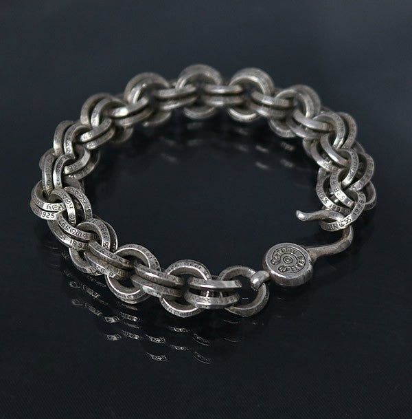 CHROME HEARTS Double B-Ring Silver Bracelet Size ONE SIZE
