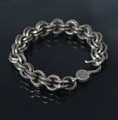 CHROME HEARTS Double B-Ring Silver Bracelet Size ONE SIZE
