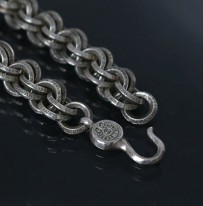 CHROME HEARTS Double B-Ring Silver Bracelet Size ONE SIZE