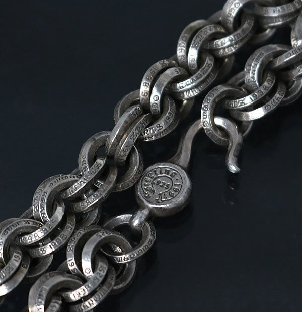 CHROME HEARTS Double B-Ring Silver Bracelet Size ONE SIZE