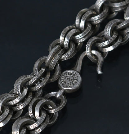 CHROME HEARTS Double B-Ring Silver Bracelet Size ONE SIZE