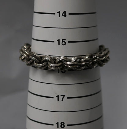CHROME HEARTS Double B-Ring Silver Bracelet Size ONE SIZE
