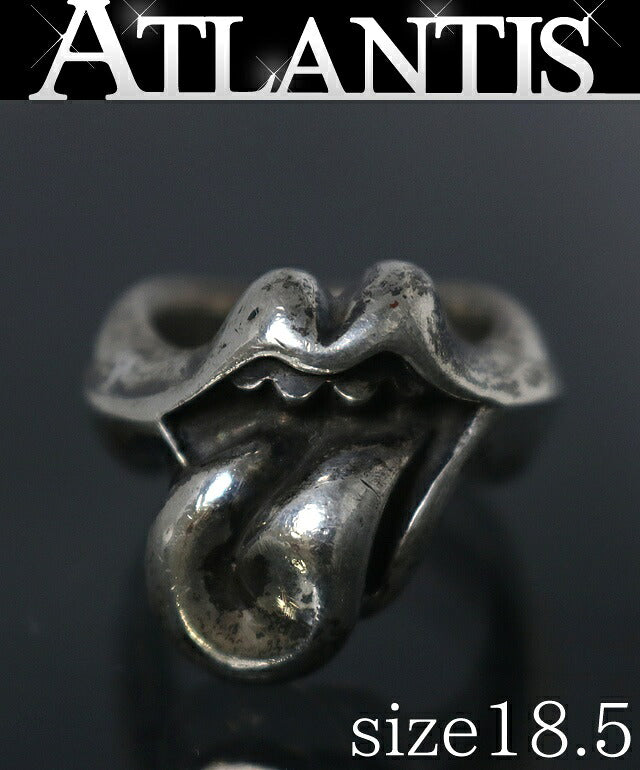 CHROME HEARTS Lip & Tongue Medium Ring Silver Size ONE SIZE