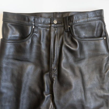Kadoya Leather Pants Black Size 36