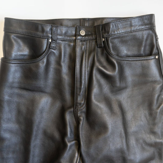 Kadoya Leather Pants Black Size 36