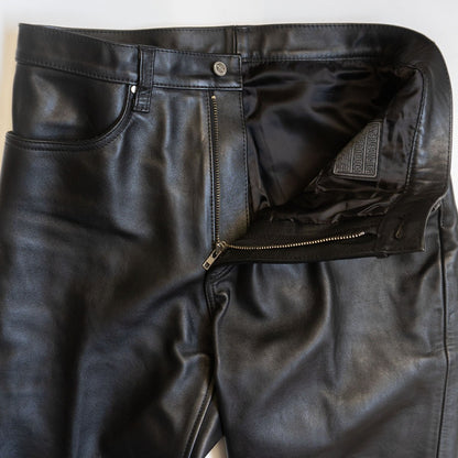 Kadoya Leather Pants Black Size 36