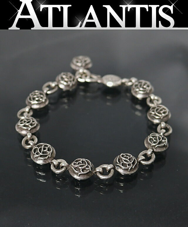 CHROME HEARTS #2 Floral Ball Bracelet Silver Size ONE SIZE