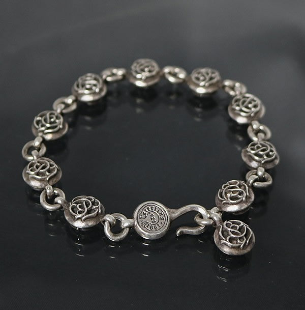 CHROME HEARTS #2 Floral Ball Bracelet Silver Size ONE SIZE