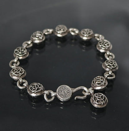 CHROME HEARTS #2 Floral Ball Bracelet Silver Size ONE SIZE