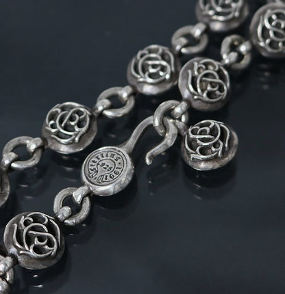 CHROME HEARTS #2 Floral Ball Bracelet Silver Size ONE SIZE