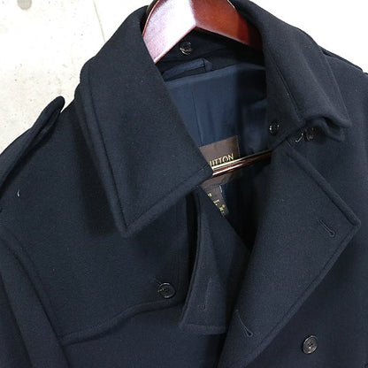 Louis Vuitton 100% Cashmere Peacoat Black Size 48