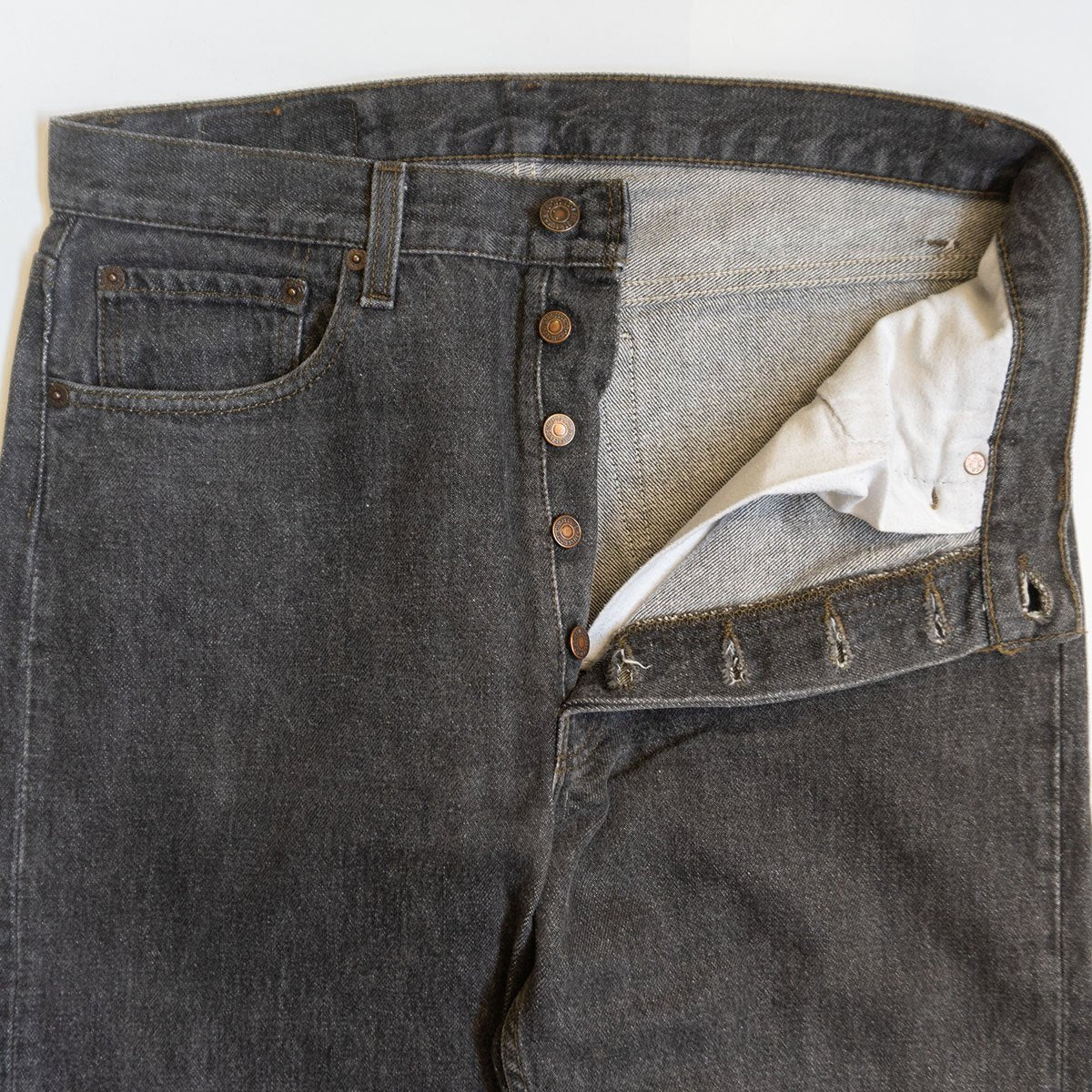 Levi's 90s 501 Black Jeans Denim Pants Size 33×34