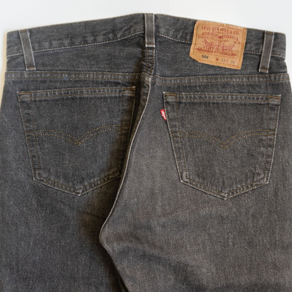 Levi's 90s 501 Black Jeans Denim Pants Size 33×34
