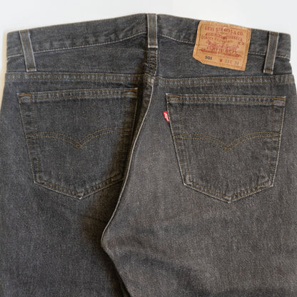 Levi's 90s 501 Black Jeans Denim Pants Size 33×34