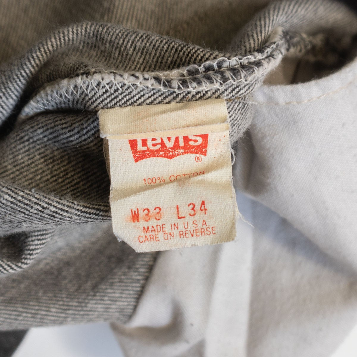 Levi's 90s 501 Black Jeans Denim Pants Size 33×34