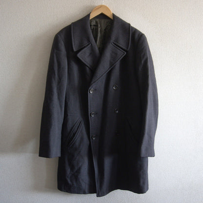 Armani Collezioni Tweed Double Chester Coat Gray Size 50