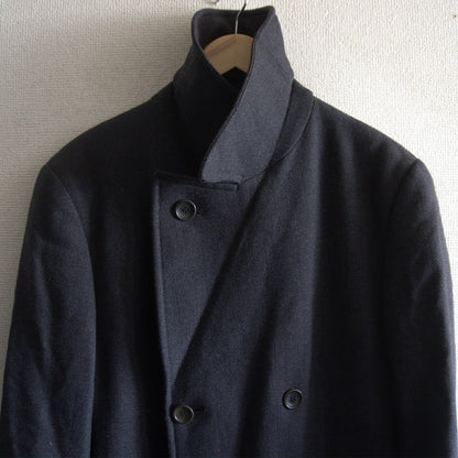 Armani Collezioni Tweed Double Chester Coat Gray Size 50