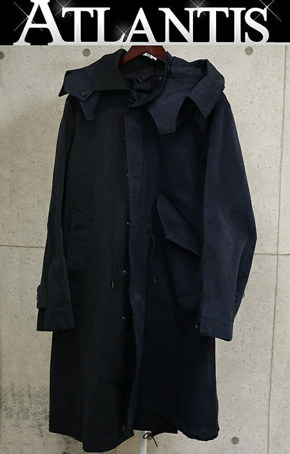 SACAI x TEN-C Navy Balmacaan Coat Size 48