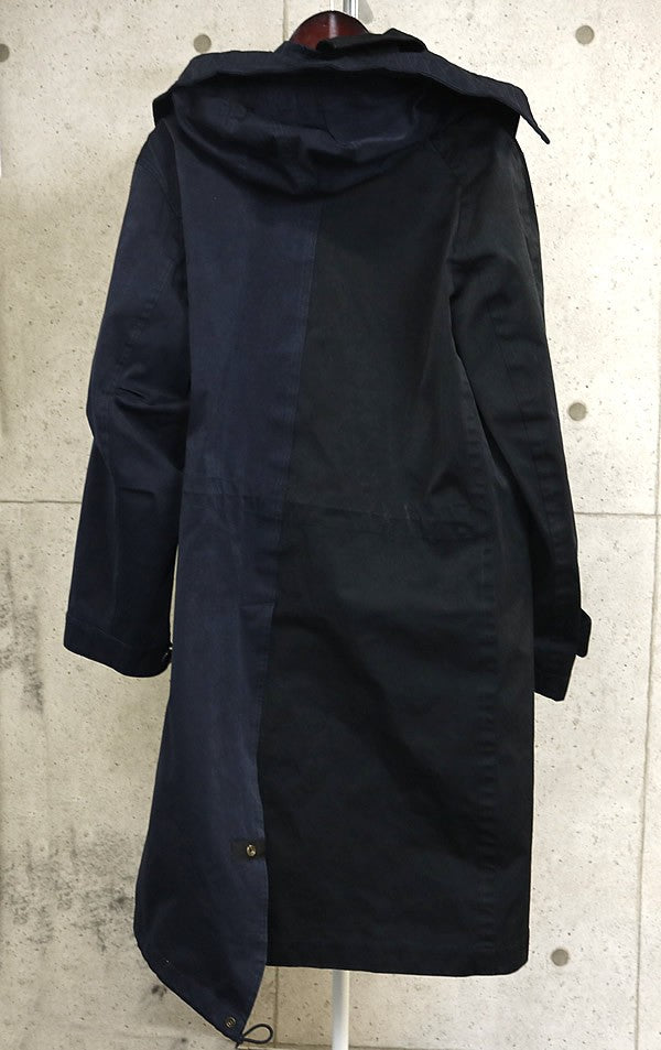 SACAI x TEN-C Navy Balmacaan Coat Size 48