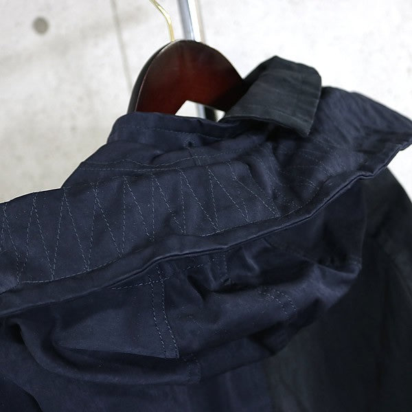 SACAI x TEN-C Navy Balmacaan Coat Size 48