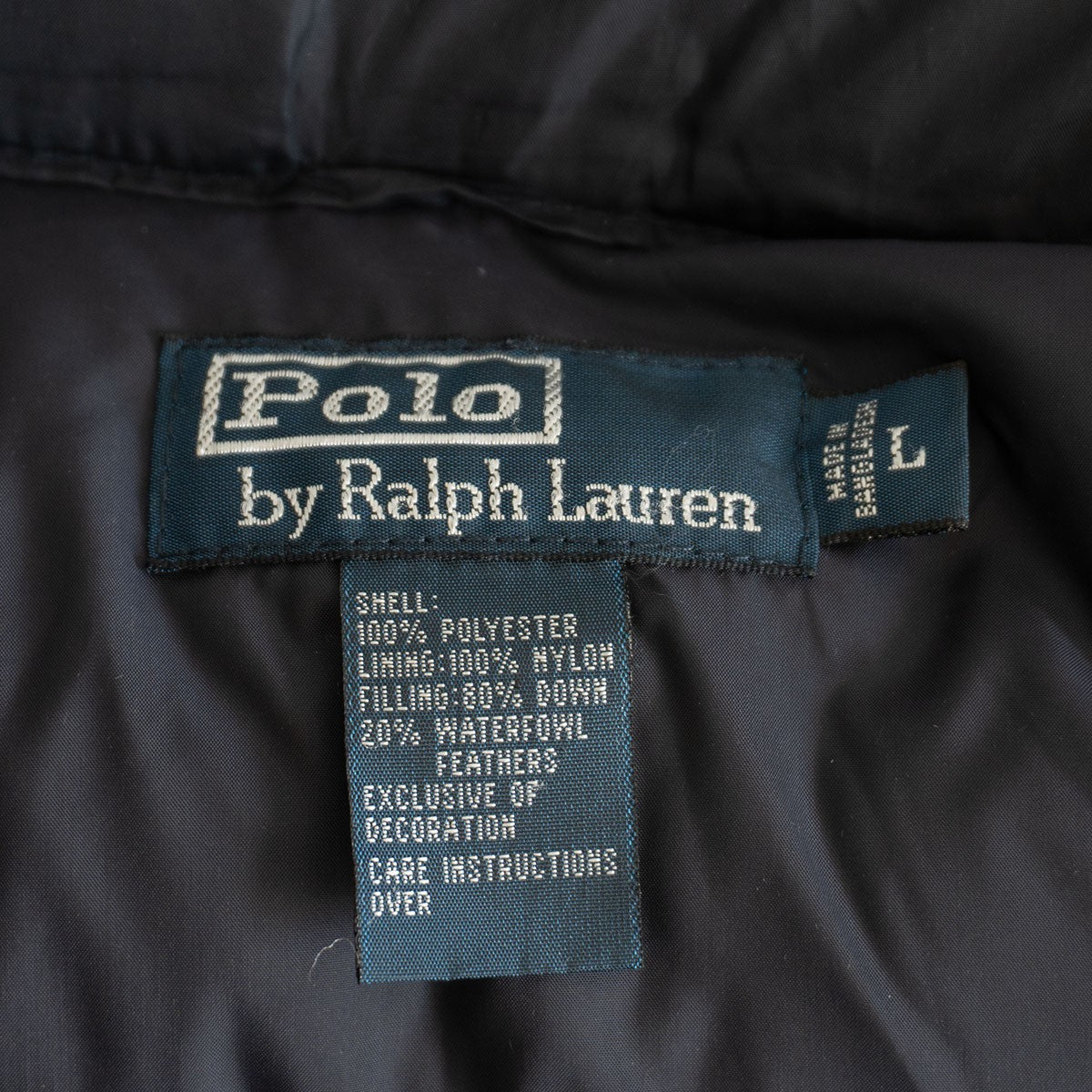 POLO RALPH LAUREN 90s Nuptse Style Down Jacket Blue Size L