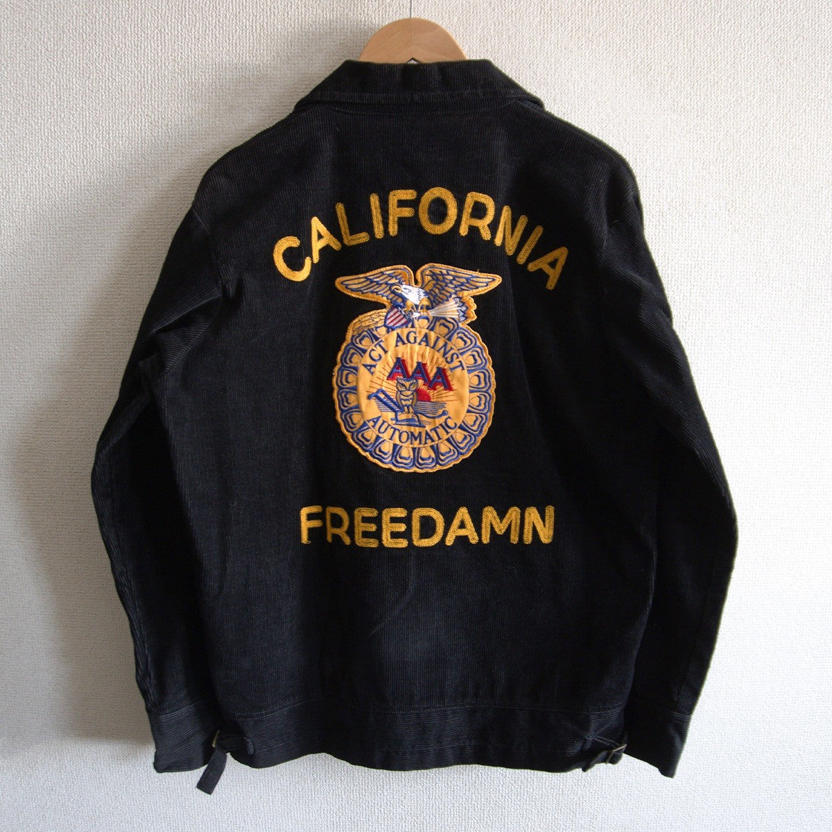 AAA California FFA Corduroy Embroidered Work Jacket Size XS
