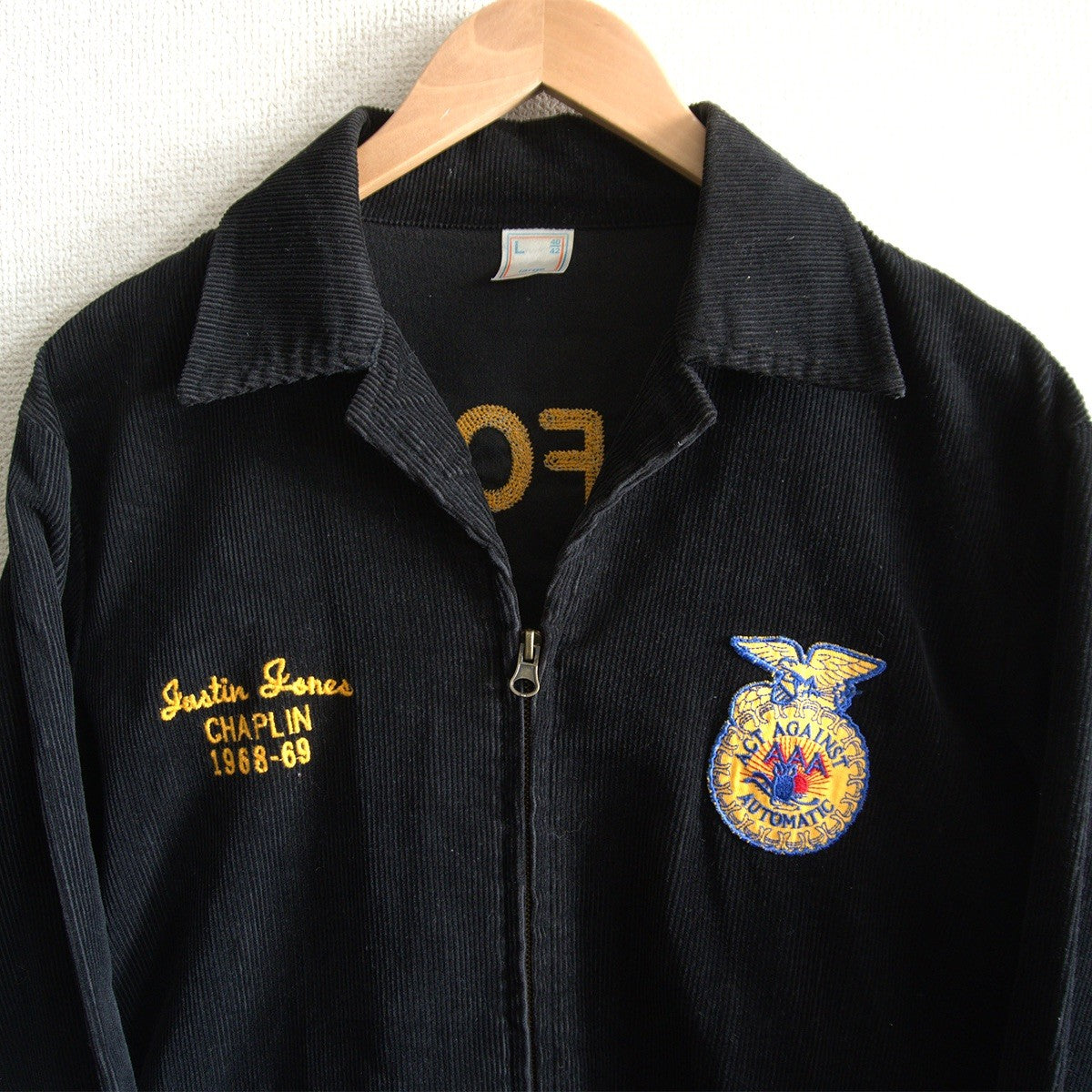 AAA California FFA Corduroy Embroidered Work Jacket Size XS